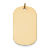 14K Plain .013 Gauge Engraveable Dog Tag Disc Charm